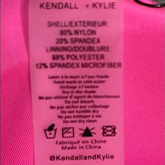 Kendall + Kylie Pink Ruffle Bikini Top. Size XL - Picture 6 of 8